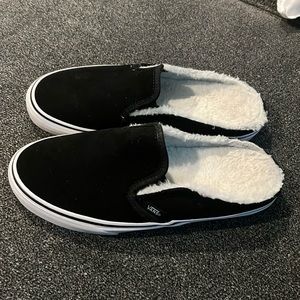 Vans Classic Slip-On Mule Suede Black/Sherpa Sneakers